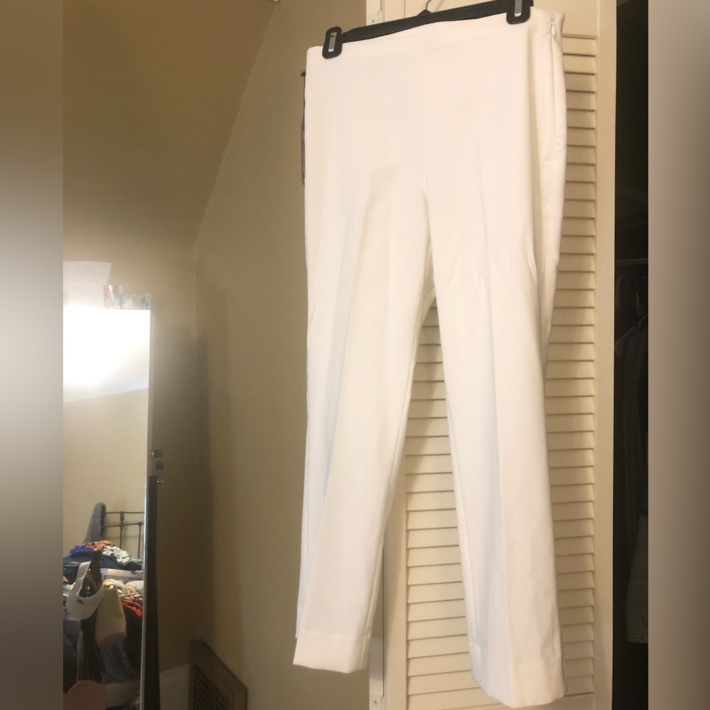 Ivory Vince Camuto Fitted Pants
